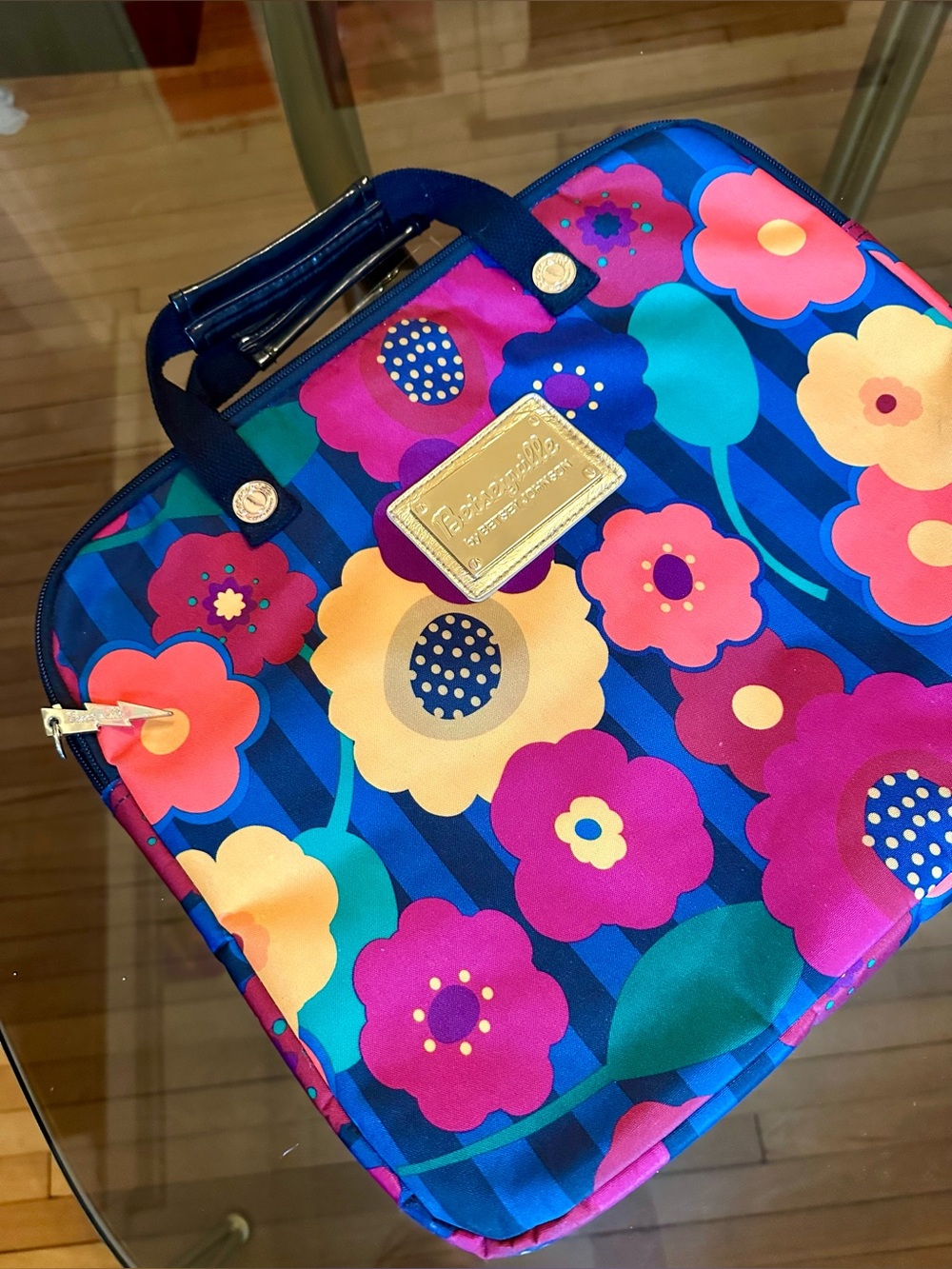 Vintage Betsyville by Betsey Johnson Colorful Floral Laptop Bag